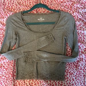 Hollister baby tee long sleeve
